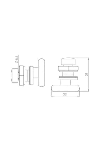 Duşakabin Tekeri Eksantrik Rulman Tekerlek 22mm Krom