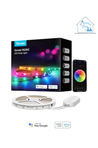 Govee Rgbıc Basic Wi-fi + Bluetooth Led Şerit Işık 10m