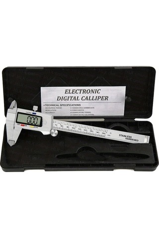 Boatshop1 15 24 Cm Yt Mikrometre Hlx 6 İnç Paslanmaz Çelik Dijital Verniye Kaliperi Lcd Ekranlı Hassas Ölçüm Aleti