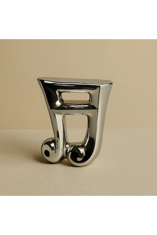 Gümüş Nota 2 Dekoratif Seramik Obje 17x7