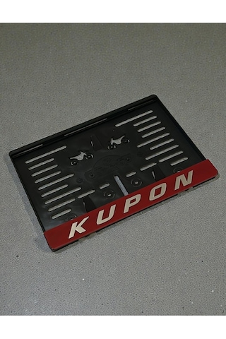 Motorsiklet Kupon Plakalık Kırmızı Kabartmalı Krom Yazı 1 Adet Motor Plakası