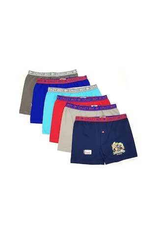 Renkli Erkek Çocuk Boxer 6 Lı Paket Renkli