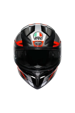 Agv Kask/k1 S E2206 Fastlap Black Grey Red Conf. Çok Renkli