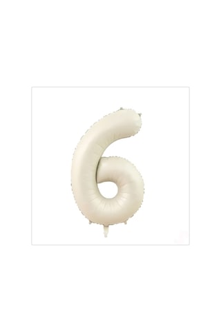 6 Yaş Rakam Krem Folyo Balon   76 CM