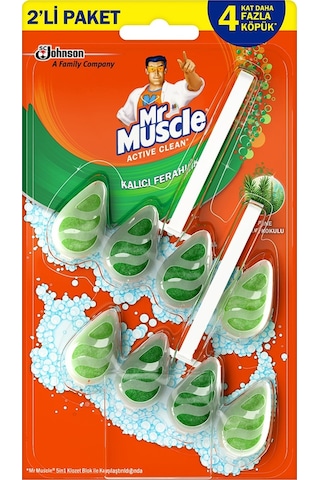 Mr. Muscle Active Clean Klozet Blok Çam 2'li 77 G