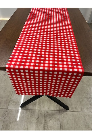 Kırmızı Beyaz Kareli Runner Örtüsü 40 X 140 Renkli Kırmızı Beyaz Kareli Runner Örtüsü 40 X 140 Renkli