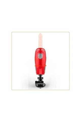 Hızlı Express Lovetoy Otomatik Gidip Gelmeli Kırmızı Seks Makinesi Vibratör Dildo