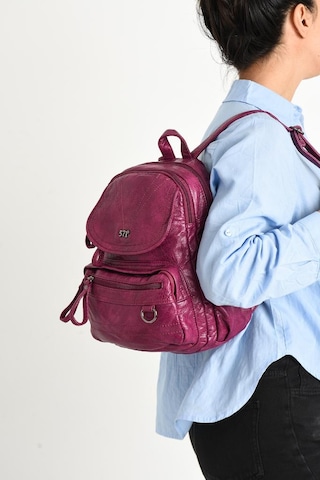 Y.s.deri Mini Boy Kadın Sırt Çantası Vegan Deri Bayan Sırt Çantası 27 20 Cm Yumuşak Doku Çok Cepli 001