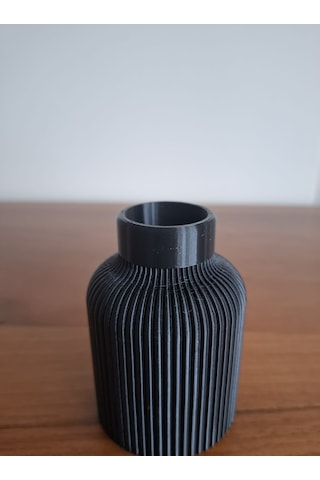 Dekoratif Mini Bohem Vazo- 5 Cm Siyah