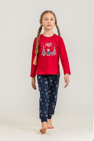 Rolypoly The Most Wonderful Time Anne Kız Kırmızı Uzun Kol Pijama Takım Rp3936-a-v1 Rp3936-a-v1