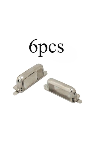 Fochsia 6'li Metal Çapa Köprü Askı Kancası Bağlantı Çantası Askı Tokası Deri El İşi Silvery