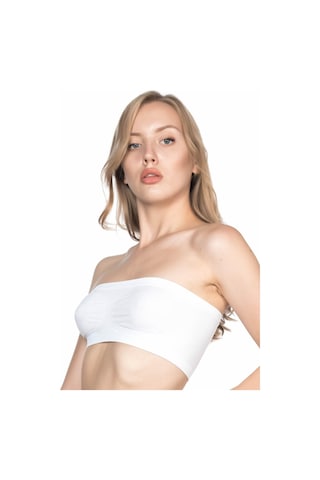 Moon Wear Beyaz Mı Emay 4002 Soft Straplez Büstiyer Beyaz