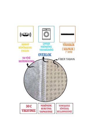Eğitici Yol Arabalı Çocuk Halısı Mavi