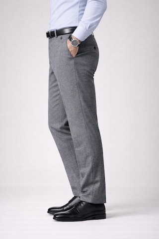 Classics Men Caserta Klasik Fit Likralı Erkek Kanvas Pantolon - 7517 gri