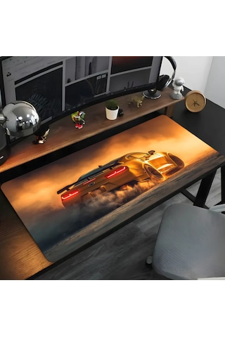 Camaro Baskılı 90x40 Kaymaz Taban Mousepad 90x40cm