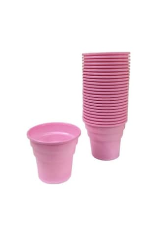 Bardak Plastik Bardak 25 Adet Pembe Renk