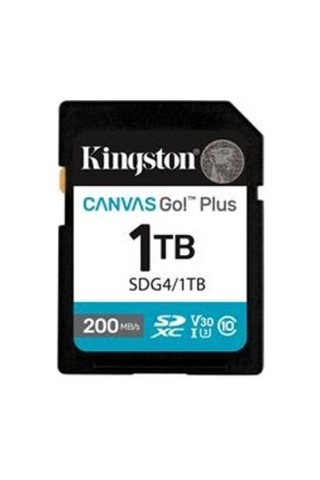 Kingston Sdg4-1tb 1tb Sdxc Canvas Go Plus Gen4 200mb-s C10 Uhs-ı U3 V30 Hafıza Kartı Kdo