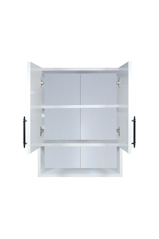 2 Kapaklı Banyo Dolabı, Çok Amaçlı Dolap, Banyo Ecza Dolabı ,beyaz, Asudehome Beyaz