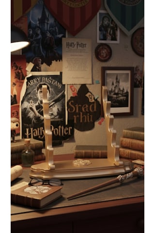 Harry Potter Potterhead 5'li Asa Sergileme Standı Griffindor & Sylterin Koleksiyon Dekor 0