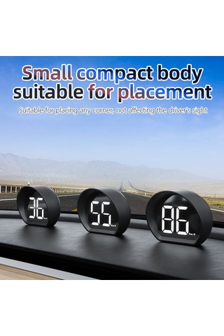 Suofeng 3 İnç Siyah Abs Gps Araç Üstü Gösterici, Hız Kmh/mph Ve Beyaz/yeşil Ekran Seçeneği