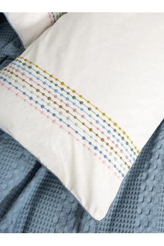 Çift Kişilik Pike Takımı Aura Pebble Indıgo Lacivert