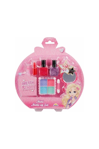 Sürülebilir Mini Makyaj Seti - Far + Ruj + Oje + Aksesuarlar Hepsi Bir Arada Kuaför Set - 3 Yaş +