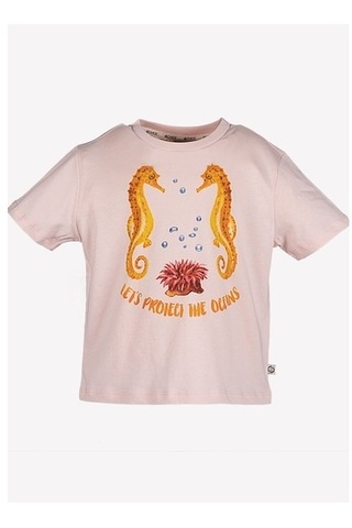 Ozmoz Balık Baskılı Çocuk T-Shirt Pembe