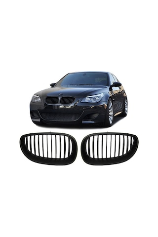 Bmw E60 Böbrek M Technic Tek Çizgi Mat Siyah 2003-2009