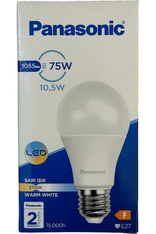 Panasonic 10,5w 75w 2700k Sarı Işık E27 Duylu Led Ampul 10 Adet