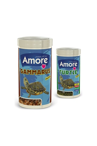 Amore Gammarus 1000ml ve Turtle Sticks 250ml Kutu Kaplumbağa Yemi
