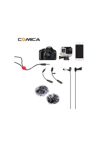 Comica Cvm-d02 Çiftli Yaka Mikrofonu 2.50mt