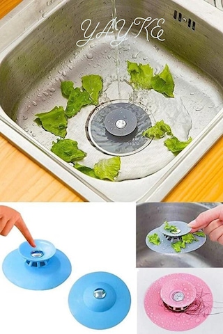 Yayke 3lü Silikon Süzgeç Lavabo Banyo Tıkacı Evye Küvet Gider