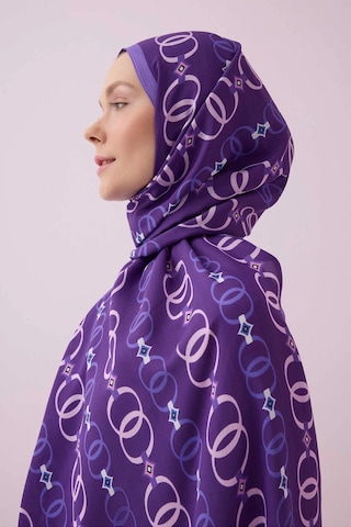 İmannoor Baklava Noor Floş Viskon Şal Mor - Purple 242 3014 080 Mor