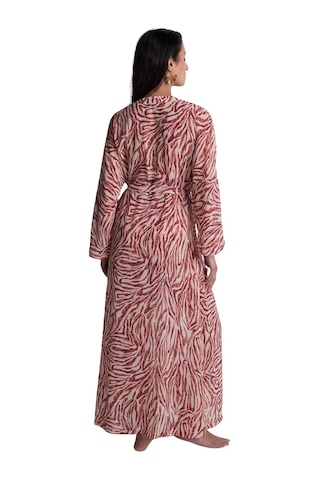Aubade Beach Walk Kimono, Uzun Kollu, Derin Dekolteli, Hafif Plaj Üstlüğü Pembe