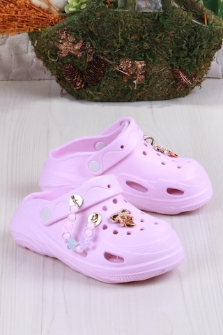 Fort Clx 6990 Plaj Deniz Havuz Terliği Hafif Rahat Esnek Kız Çocuk Terlik PEMBE