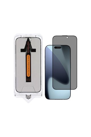 Apple iPhone Uyumlu 17 Pro Max Hayalet Ekran Koruyucu Tam Kaplayan Kırılmaz Cam Otomatik Hizalamalı Kurulum Kitli