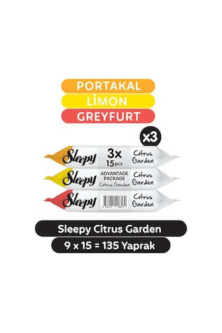 Sleepy Citrus Garden Cep Mendili 9 X 15 Cm 135 Yaprak