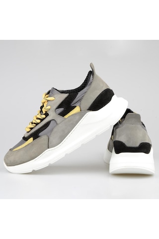 Gri Kadın Spor Sneakers Hafif Taban