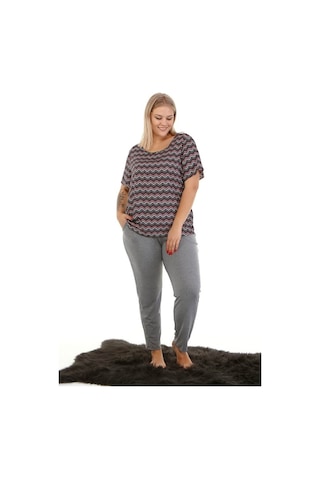 Myline Kadın Ev Rahatlığı Pijama Takımı Gri