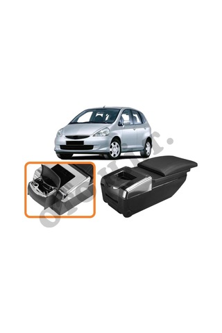 Honda Jazz 02-08 Uyumlu Bardaklıklı Lüks Kol Dayama Kolçak Siyah İthal.