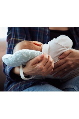 Babyjem Emzirme Yastığı Mint Çiçek