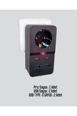 Zenvia Isıya Dayanıklı Pc Gövdeli Akım Korumalı Priz 4 Usb Znv2026 Belirtilmemiş