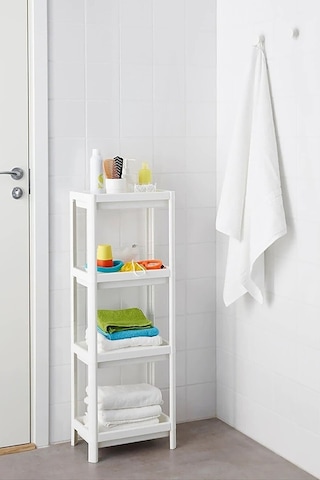 Bayev Beyaz 3 Kat Organize Toparlayıcı Raf Ünitesi Beyaz