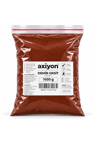 Axiyon Kahverengi Demir Oksit Pigment 1000 G Toz Renklendirici Genel Axiyon Kahverengi Demir Oksit Pigment 1000 G Toz Renklendirici Genel