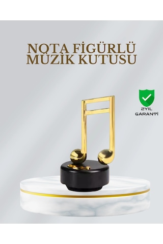 Dönen Nota Figürlü Müzik Box Işıltılı Dekoratif Tasarım Diğer