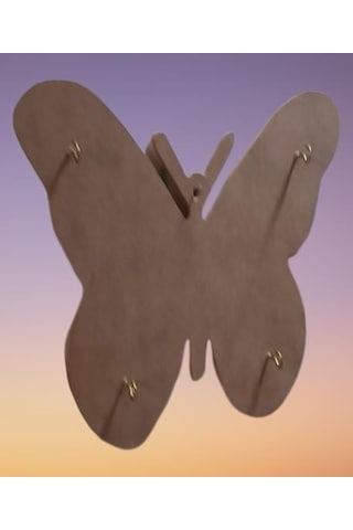 Hobi Adn Dekoratif Pano Anahtarlık Ahşap Mdf Ham Cnc Kesim Model El Yapım Yeşil