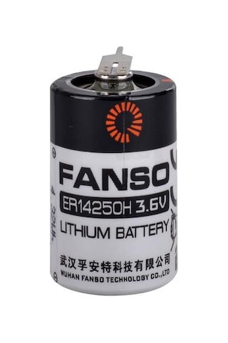 Fanso Er14250h - 1/2aa-3pt - 3.6v 1200 Mah Şarjsız Li-socl2 Lithium Pil - 3 Pinli