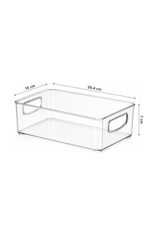 Urve Ur-3567 Şeffaf Mika Modüler Çok Amaçlı Organizer 25.4x15x7 Cm- 12'li Paket