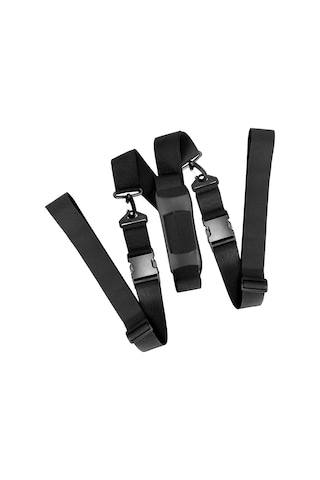 Neevoyu Sürekli Paspas Ve Kayak Taşıma Kemer Seti - Nylon Yapısı, Ayarlanabilir Boyut, Ergonomik Omuz Desteği, Siyah Renk