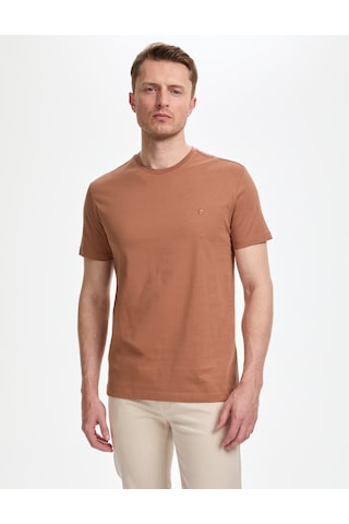 Pierre Cardin Erkek Açık Kahverengi Tişört Basic 50325307-vr002